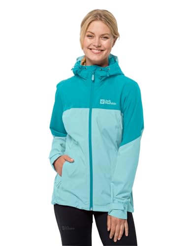 Jack Wolfskin Damen Weiltal 2l Jkt Wetterschutzjacke, Fresh Ice, XL EU