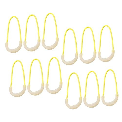 WOONEKY 12pcs Outdoor Zipper Pullers Pull Cord Fluorescent Zipper Pulls for Camping Sturdy Puller Helper for Tent Stake Backpack