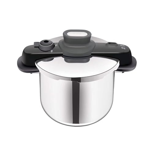 TEFAL Pressure Cooker Secure Compact 8 L 5-Point Security System Ultra-Fast Results P3534446
