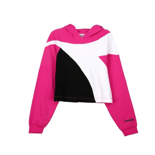 Diadora Kids Girls Jg Power Crop Hoodie Athletic Outerwear Casual - Pink
