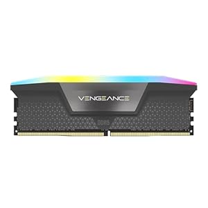 CORSAIR Vengeance RGB DDR5 RAM 16GB (1x16GB) 6000MHz CL36-44-44-96 1.35V AMD Expo Intel XMP 3.0 Desktop-Arbeitsspeicher – Grau (CMH32GX5M1E6000Z38)