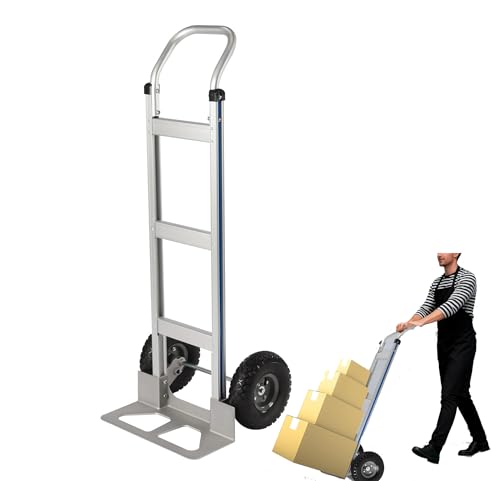 Carretilla plegable de mano de aluminio 500 lbs capacidad miniatura 1
