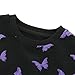 Girls Fashion Sweatshirt for Toddler Girls, Cotton Crewneck Sweatshirt Size 2Y-6Y (US, Age, 5 Years, BLACK BUTTERFLY)