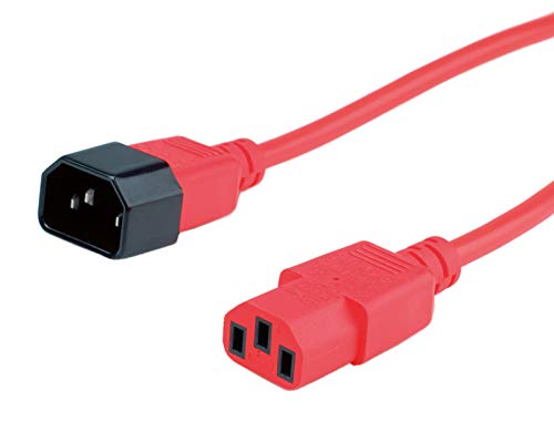 ROLINE Apparatus Connection Cable IEC 320 C14 - C13 Red 3 m