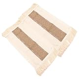 TOPPERFUN 2 Piezas Manteles Individuales Decorativos de Estilo de Diseño Trenzado con Borlas Fabricados Lino y Algodón Aislantes y Antideslizantes para Mesa Comedor