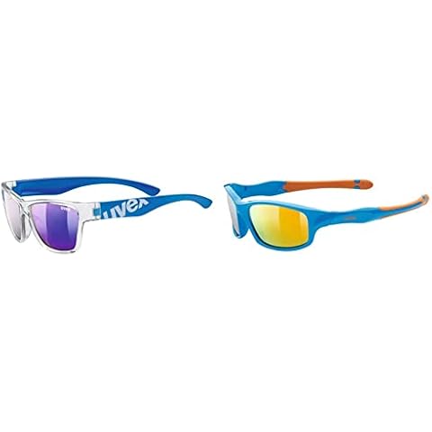Uvex sportstyle 508 - Sonnenbrille für Kinder & sportstyle 507 - Sonnenbrille für Kinder - verspiegelt - inkl. Kopfband - blue-orange/orange - one size Cover