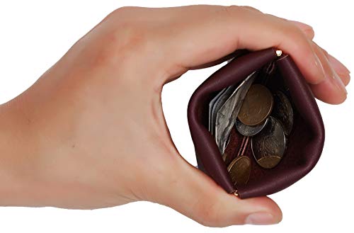 Image of Travelambo Leather Squeeze Coin Purse Pouch Change Holder For Men & Women 2 pcs set