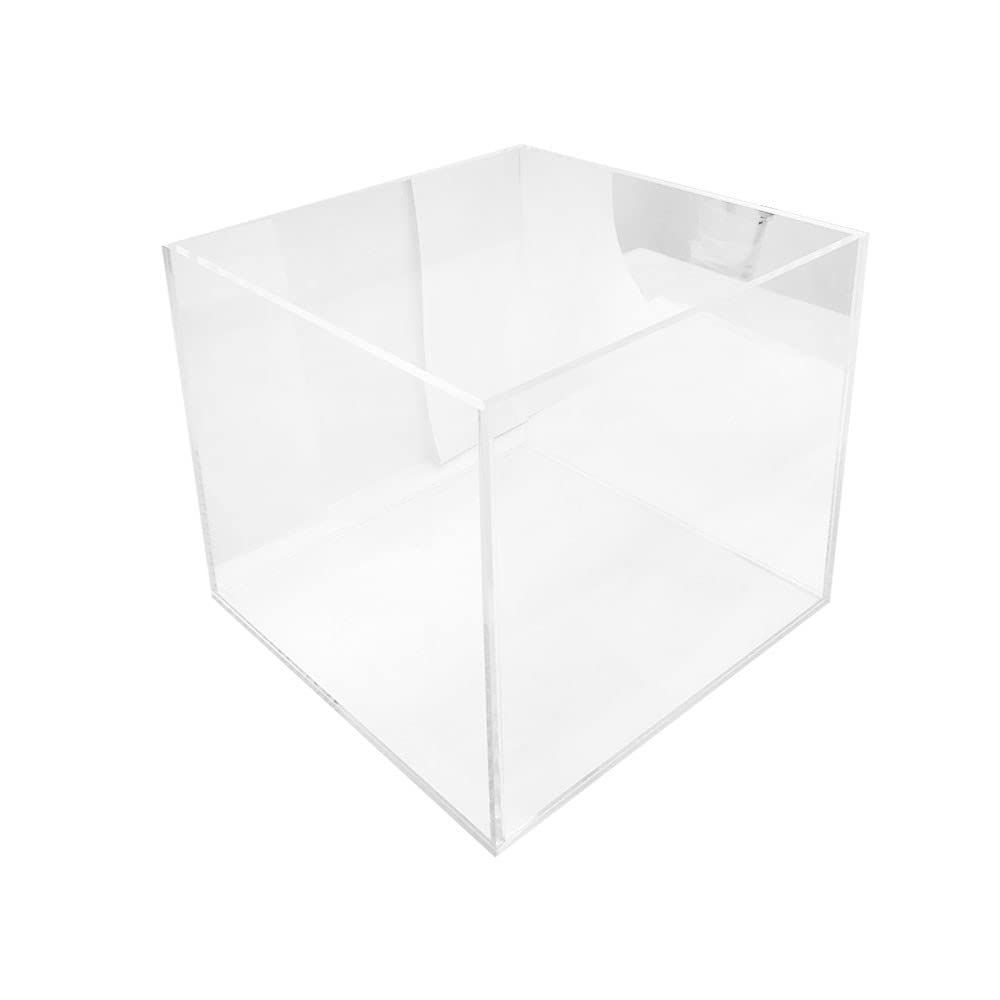 5 Sided Lucite Acrylic Cube Bin Display 12''L x 12''W x 12''H
