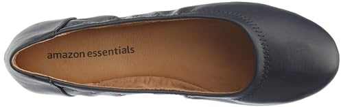 Amazon Essentials Damen Ballerinas Belice Zum Hineinschlüpfen, Marineblau Kunstleder, 41 EU