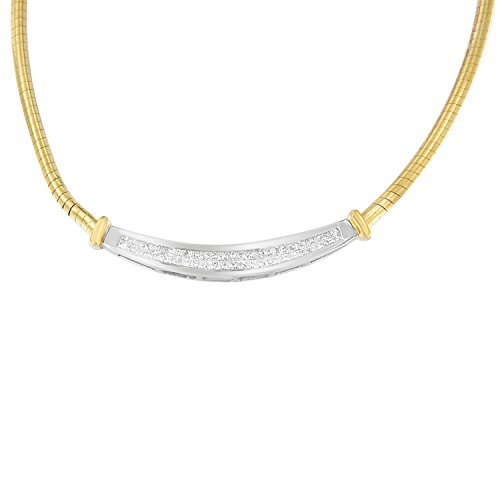 14K Two Toned 1ct. TDW Princess-cut Diamond Necklace (H-I,SI1-SI2)