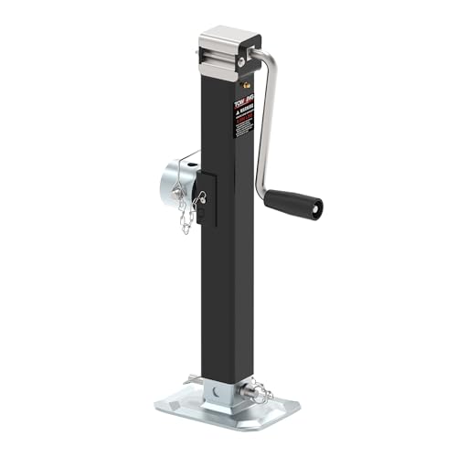 TOWKING 8000LBS Pipe Mount Tongue Jack 15 Lift Heavy Duty Swivel Jack with Drop Leg Weld On Jack for RV Boat and Utility Trailers