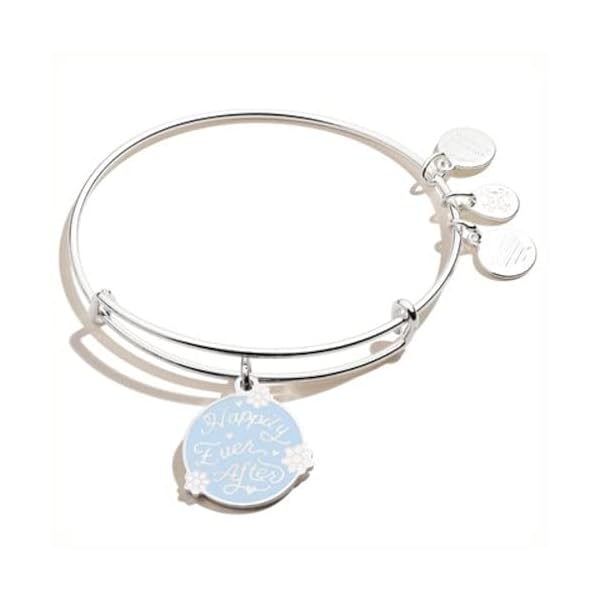 Alex-and-Ani-Celebrate-Happily-Ever-After-Expandable-Wire-Bangle Alex and Ani Bridal Expandable Bangle for Women, Happily Ever After Charm, Shiny Silver Finish, 2 to 3.5 in