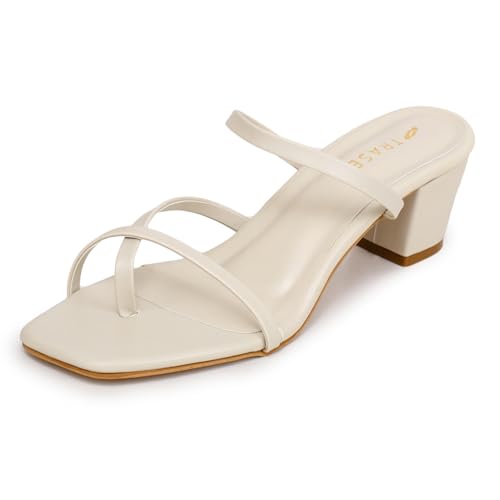 Image of TRASE Block Heel Sandals For Women - Heels For Women - Ladies Stylish Sandal - Heels Sandals For Girls - Comfortable Heels Footwear - Block Heels Sandals For Women
