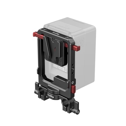 Image of SMALLRIG Rotatable V Mount Plate with Dual V-Locks and 15mm Dual Rod Clamp