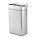 simplehuman, cubo estrecho con touch-bar, acero inoxidable cepillado, 40 L