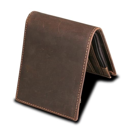 men's wallet Men's Vintage Cow Leather Wallet Handmade Billfold Coin Purse Short Wallet3