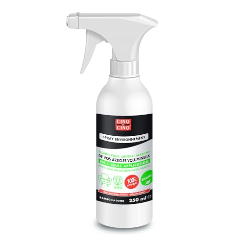 CINQ SUR CINQ Spray Environnement Anti-Poux & Lentes 250 ml – Sans Insecticide Chimique – À Base De Géraniol – Textiles & Objets