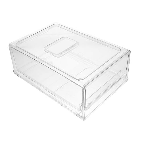 BEBEMOKO Contenedor De Almacenamiento Para Frigorífico Diseño De Cajón Organizador Apilable Alimentos Caja Refrigerador Transparente Para Verduras y Snacks Cocina y Despensa