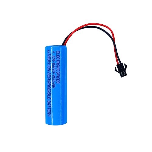 Electronic Spices 800mAh Rechargeable Battery Lithium-ion with Wire and Black JST Connector Without BMS