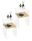 mobiltema - tavolino plexiglass da salotto moderno, comodino acrilico trasparente effetto ...