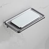 Material: Aluminio espacial Soporte de toallas del tel¨¦fono del ba?o Soporte de jab¨®n de ba?o Estante de jab¨®n montado en la pared Estante de almacenamiento multifuncional estante de almacenamiento, gris