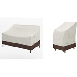 Amazon Basics - Funda Protectora para sillas apilables + Funda Protectora para sofá de 2 plazas