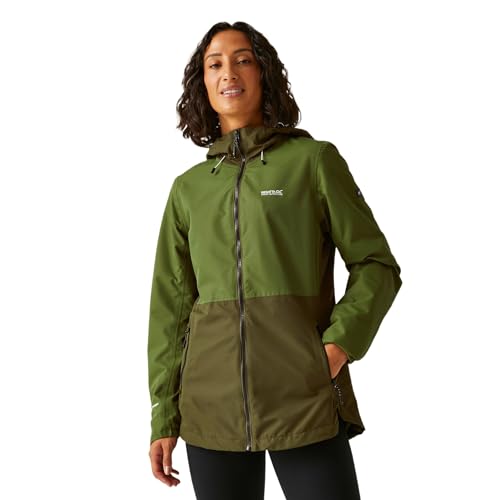 Regatta - Hamara IV Jacke, wasserfest für Damen (42 DE) (Nephrit Grün/Tarngrün)