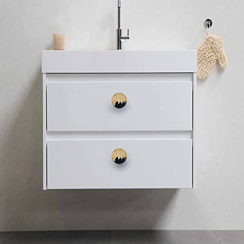 Perilla Home Set of 6 Vienna Knobs Kitchen Cabinet Cupboard Door Knobs Dresser Wardrobe and Drawer Pull (Black) - Image 2