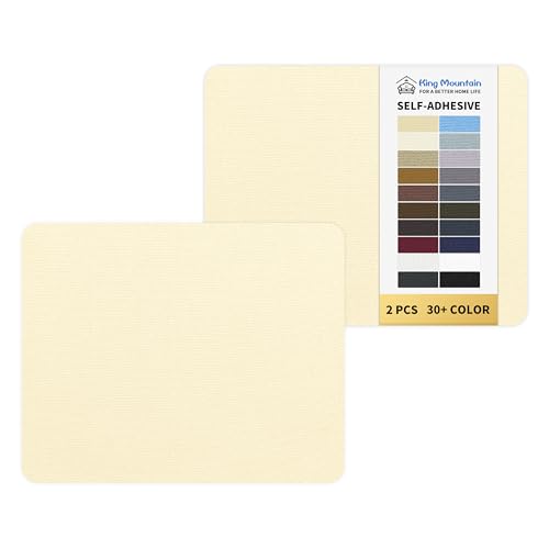 KING MOUNTAIN Canvas Repair Patch 9 x11 Inch 2 Pcs Self-Adhesive Waterproof Fabric Patch for Sofas, Tents, Furniture,Tote Bags, Car Seats (Beige1.0)