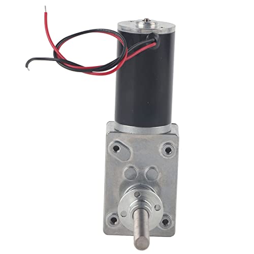 12V Getriebemotor mit Drehmoment, M8 Doppelwellen 1280 Motor Schnecken Getriebemotor Koaxial Untersetzungsmotor für rechte und linke Welle mit Flansch(Reduction Ratio 290)