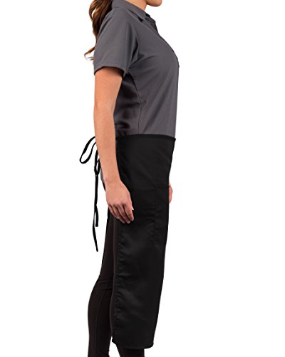 Black Full Bistro Apron, 30 Inch #TOP2