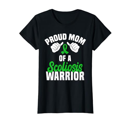 Escoliosis Warrior Mom Apparel Cinta Verde Para Mujeres Madre Camiseta