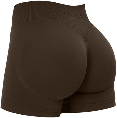 TAYOEA Sport Shorts Invisible Scrunch Butt Shorts Damen Nahtlose Push Up Kurze Gym Yoga Shorts Workout Radlerhose Damen