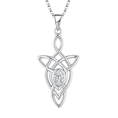 Colliers Noeud Celtique en Argent 925 JO WISDOM avec Pendentif Elfe pour Femme