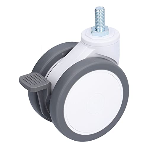Consejos y comparativas para Comprar Ruedines adulto los más solicitados. 32 Ruedas Silenciosas Universales TPR De Alta Resistencia De 4 Pulgadas Con Freno - Ruedas Giratorias Para Fácil Movilidad, Rosca M12 - Paquete De 4