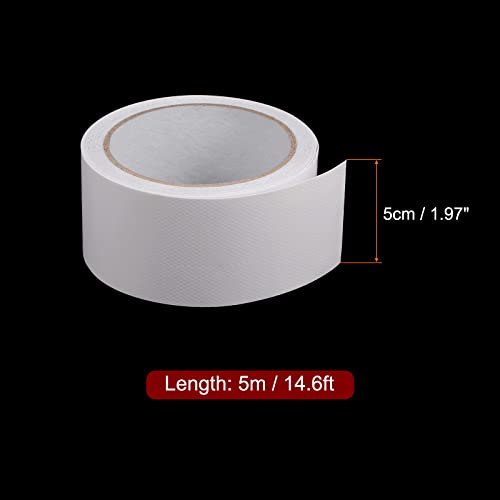 Image of HARFINGTON Tarpaulin Repair Tape, 2 inch x14.6ft Universal Waterproof Awning Cloth Repair Tape for Crafts Home Improvement Outdoor Tent, White