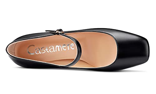 Castamere Ladies Chunky Heel Square-Toe Mary Jane Pumps Strappy Sexy Elegant Pump 3 Inch Heels4
