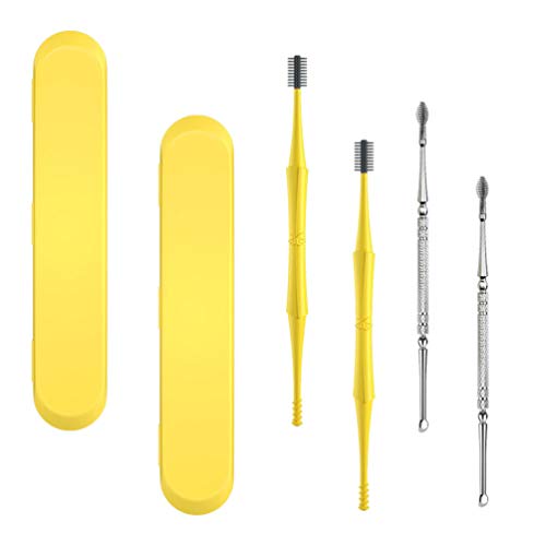 EXCEART Removedor de cera de ouvido dupla face, removedor de cera de ouvido, removedor de palhetas,