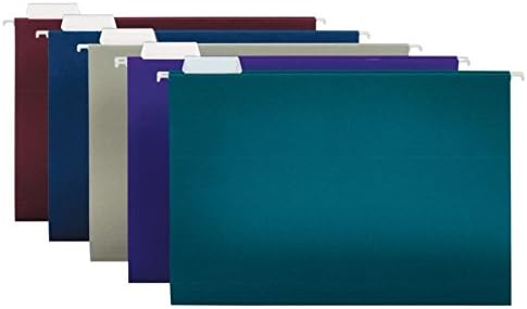 Office Depot 2-Tone Hanging File Folders, 1/5 Cut, 8 1/2in. x 14in., Legal Size, Assorted Colors, Box Of 25, ODOM01945