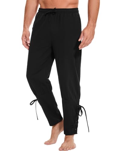 Pantalon médiéval en lin homme LVCBL costume viking rétro
