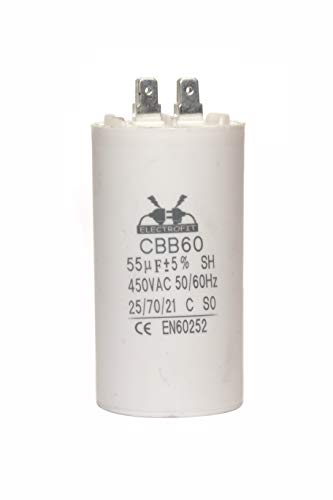 Electrofit – Condensateur moteur 55 uF 450 V AC - CBB60