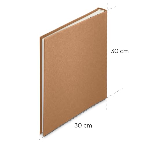 Hama Jumbo Wrinkled Marrone Album Fotografico 30X30Cm 80 Pagine Bianche - 4