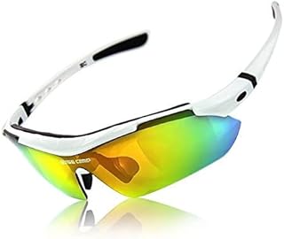 UBERSWEET® WhitePolarized Outdoor Cycling Glasses Windproof Rainproof Myopia Frame Bicycle Sportbike Eyewear 6 Lens Replac...