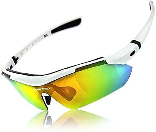 UBERSWEET® WhitePolarized Outdoor Cycling Glasses Windproof Rainproof Myopia Frame Bicycle Sportbike Eyewear 6 Lens Replac...