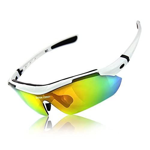 UBERSWEET® WhitePolarized Outdoor Cycling Glasses Windproof Rainproof Myopia Frame Bicycle Sportbike Eyewear 6 Lens Replac...