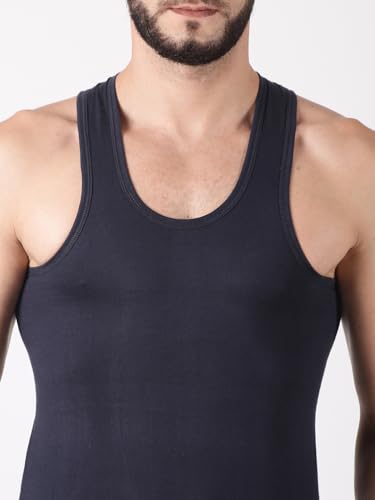 Image of Dollar Lehar Men Combed Cotton Round Neck Vest -Colour May Vary