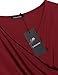 Lotusmile Tight Dresses for Women Party, V Neck Stretch Pleated Bridesmaid Gown,(Medium Wine Red)