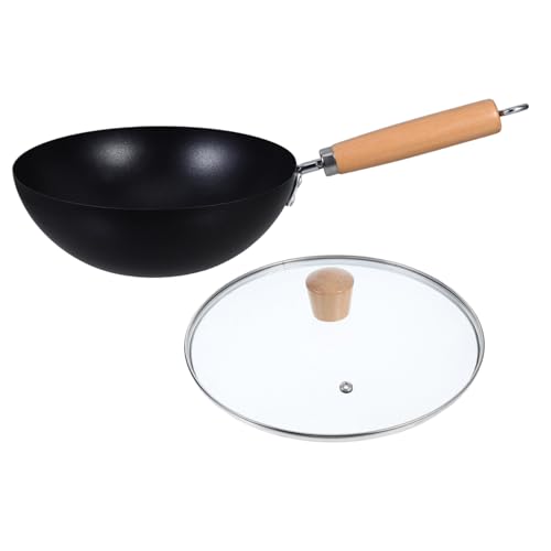 COLLBATH Sartén Pequeña De Hierro Tapa Antiadherente Cocción Para Cocina Eléctrica y Gas