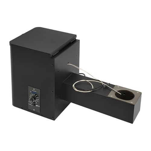 Pellet Smoker Hopper Assembly Kit, Electric Wood Pellet Smoker Grill Part with Dual-Functional Wind Mechanism and LED Visual Feedback Screen, Electric Pellet Hopper Conversion Kit 180-450℉ Range