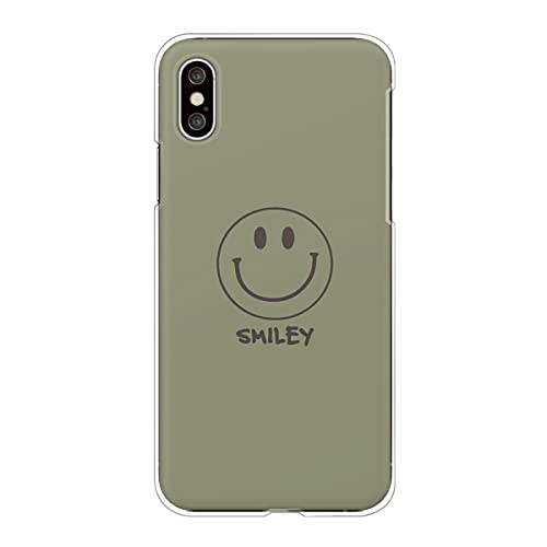 iphone17 アイフォン17 対応スマホケース 【E】カーキ スマイリーフェイス ニコちゃん ニコちゃんマーク スマイル くすみカラー case6450